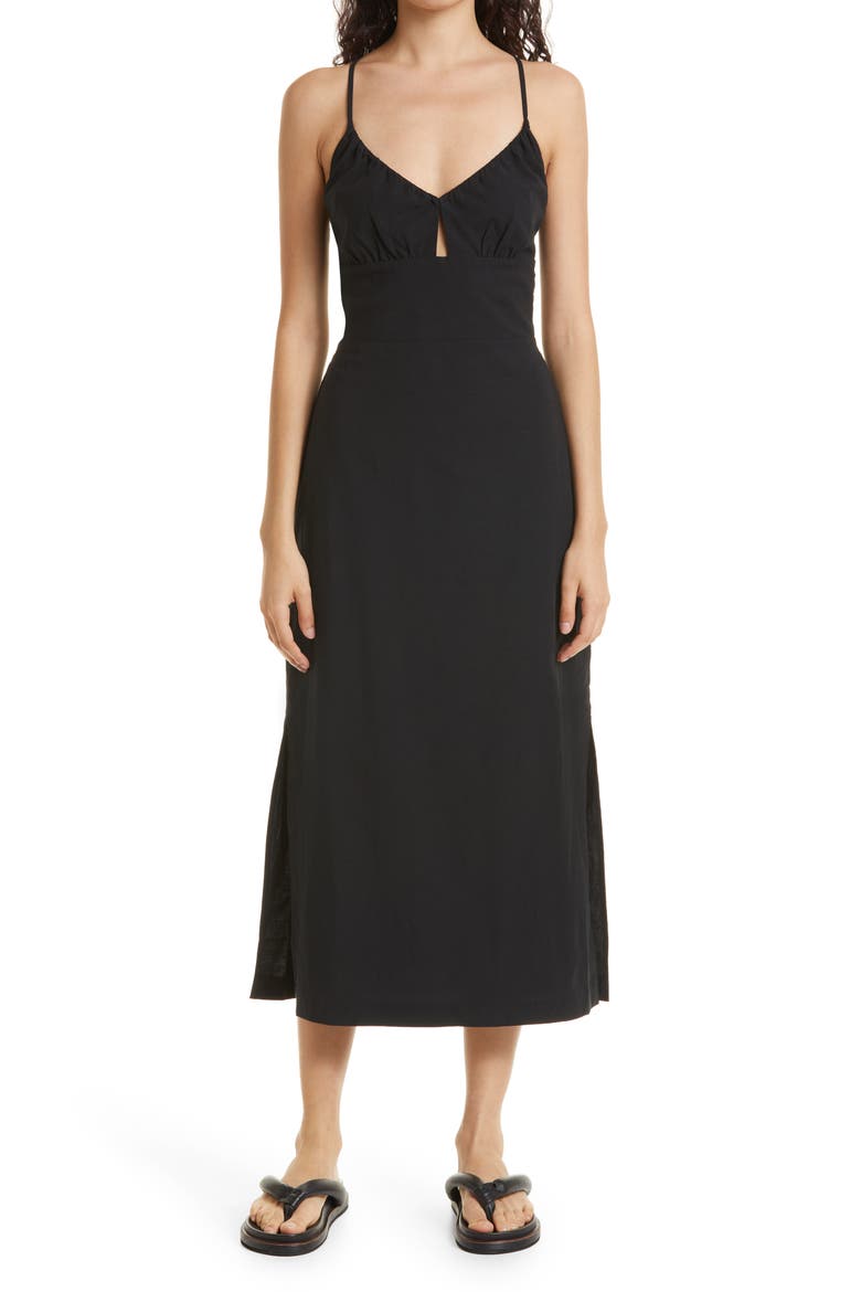 Holly Strappy Back Dress, Main, color, BLACK