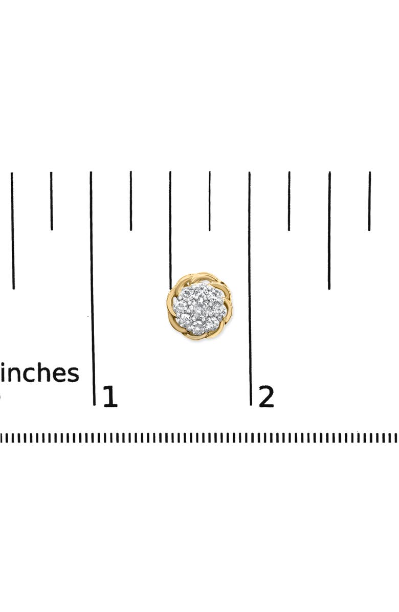 Haus of Brilliance 10K Yellow Gold Plated Silver 1/2 Ct Diamond Cluster Stud Earrings, Alternate, color, Yellow