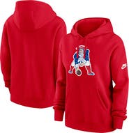 Nike Women's Nike Red New England Patriots Club Fleece Pullover Hoodie