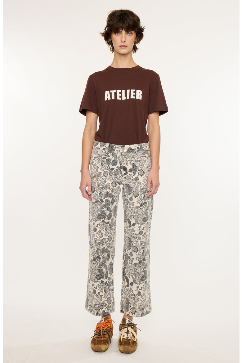 Shera Mid Rise Ankle Wide Jeans, Main, color, Ecru