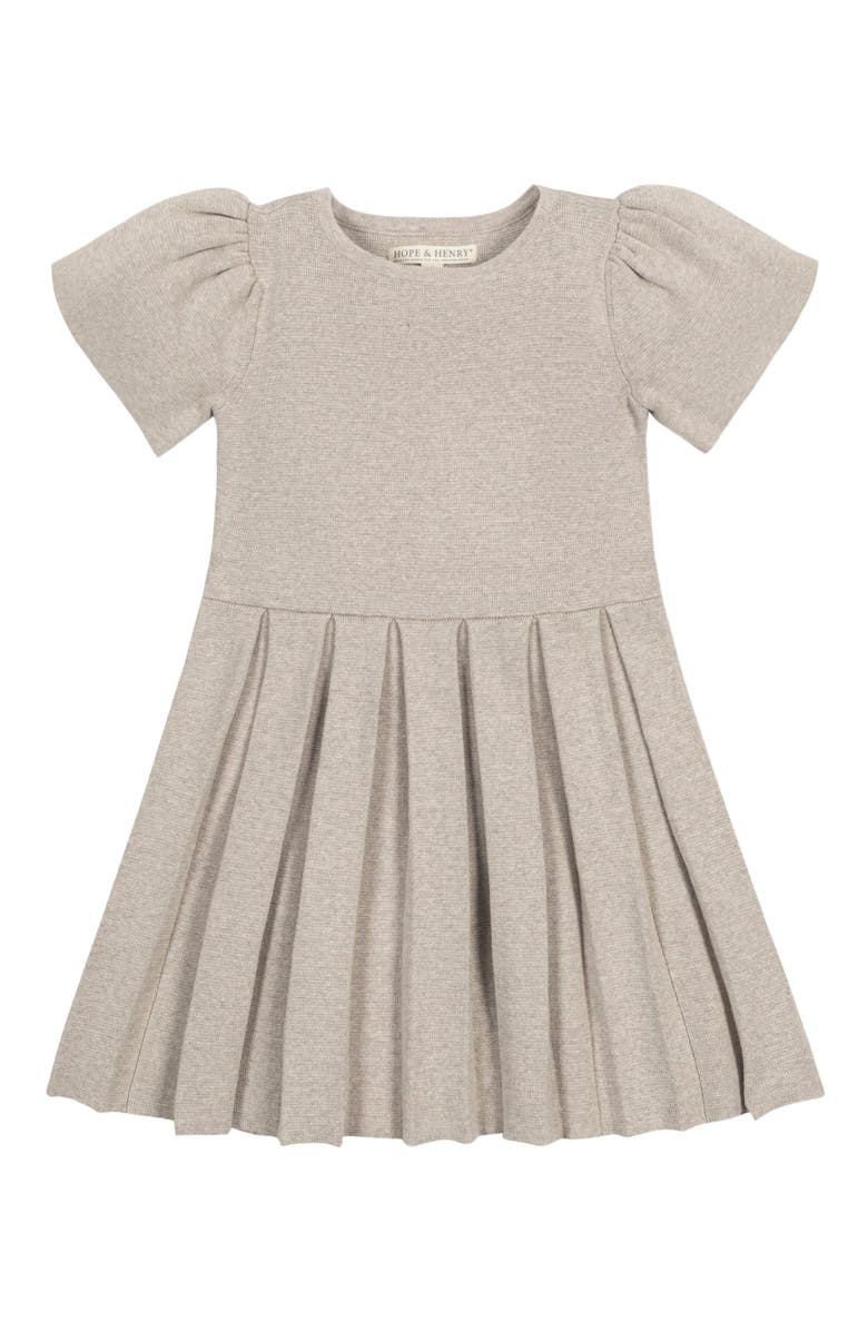 Hope & Henry Baby Girls' Organic Pleated Sweater Dress, Infant, Main, color, 