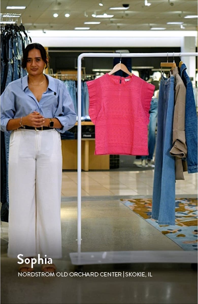 Embroidered Ruffle Blouse, sales video thumbnail