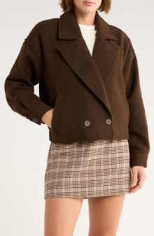 Steve Madden Double Breasted Crop Jacket