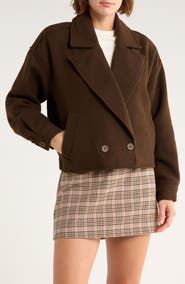 Steve Madden Double Breasted Crop Jacket