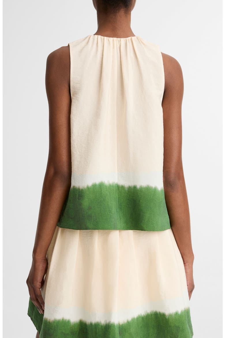 Dip Dye Sleeveless Button-Up Shirt, Alternate, color, PORCELAIN/ HERBAL