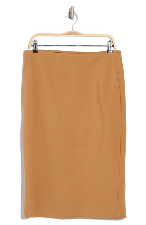 Pull-On Ponte Pencil Skirt