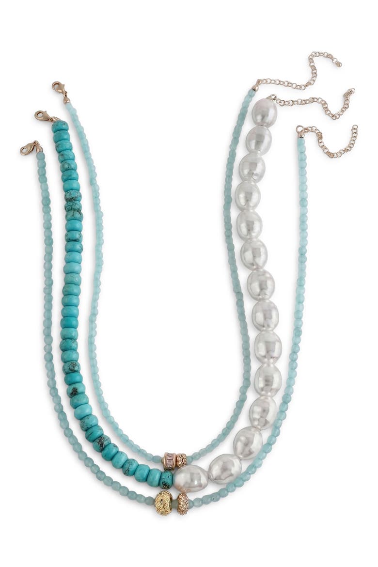 Ann Set of 3 Necklaces, Main, color, BLUE