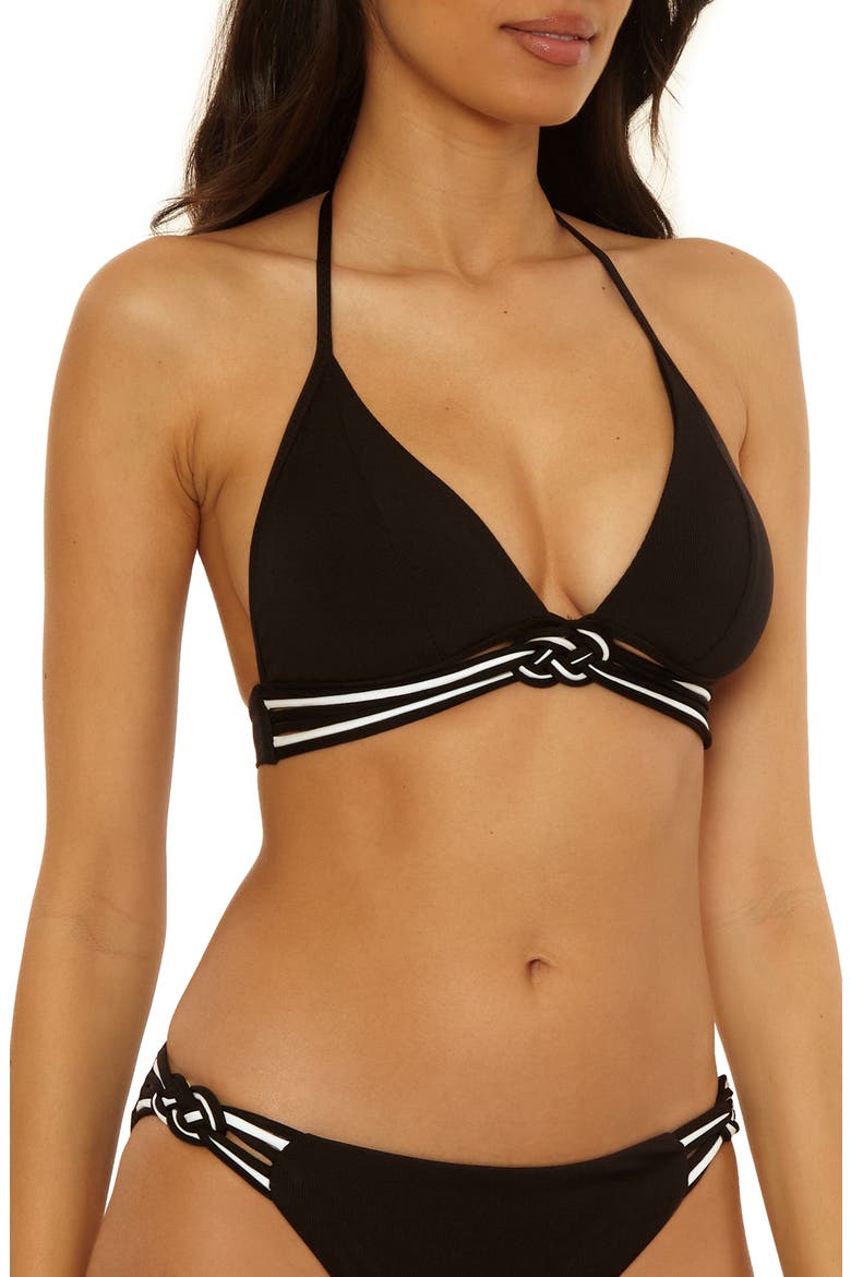 Triumph Triangle Bikini Top, Alternate, color, BLACK