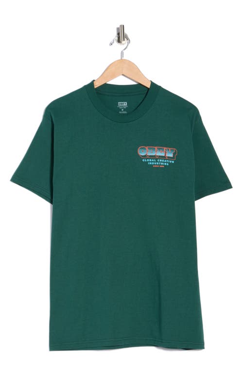 Obey Measure Twice Graphic T-shirt In Green