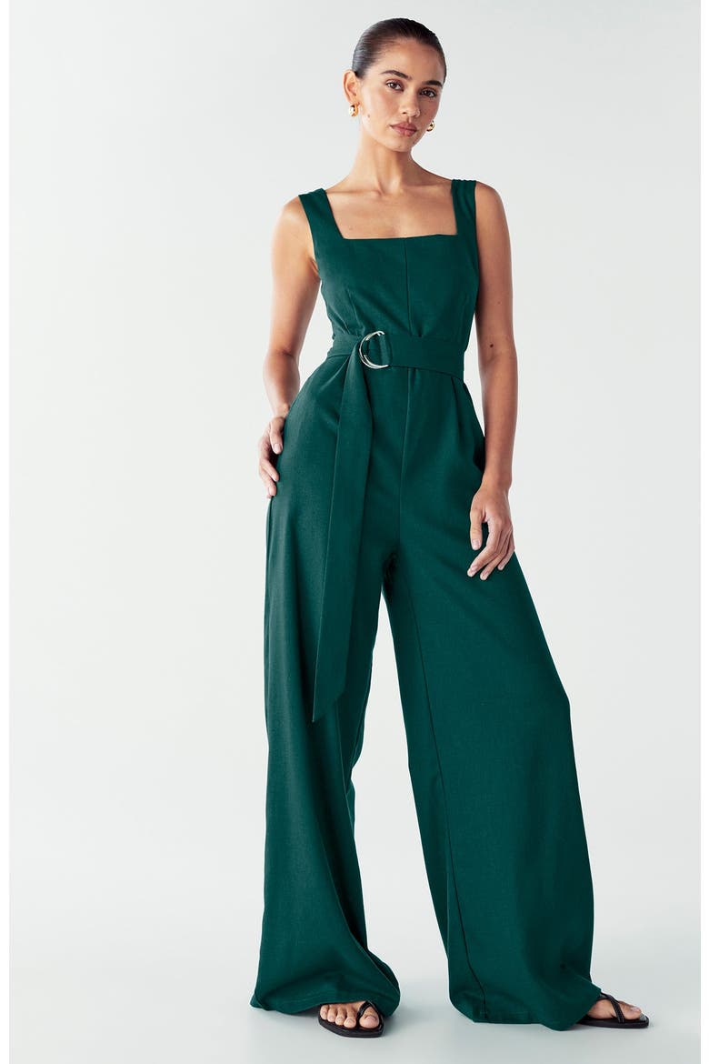 Graces Jumpsuit, Alternate, color, Emerald
