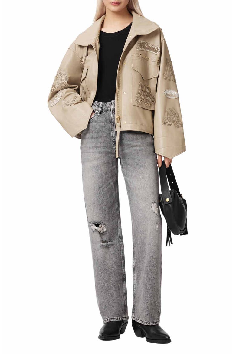 Logo Patch Jacket, Alternate, color, TAUPE BROWN