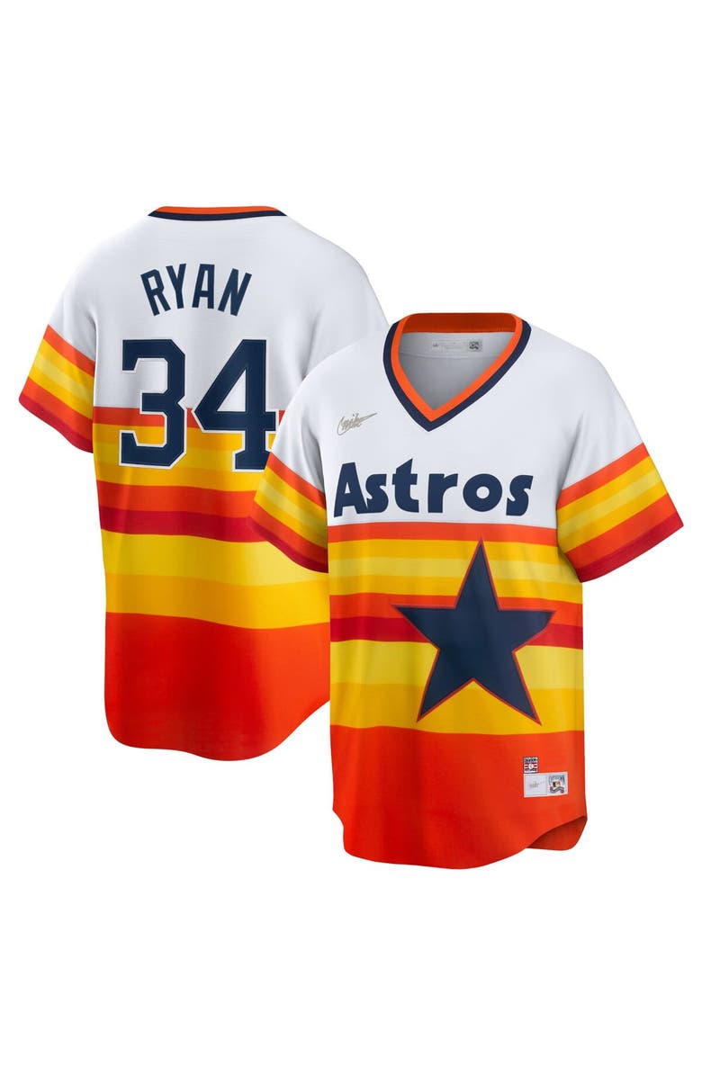 Nike Men's Nike Nolan Ryan White Houston Astros Home Cooperstown Collection Player Jersey, Alternate, color,