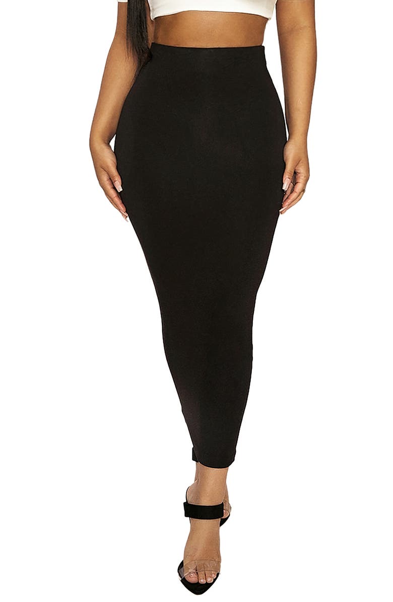 Naked Wardrobe Hourglass Midi Skirt, Main, color, 