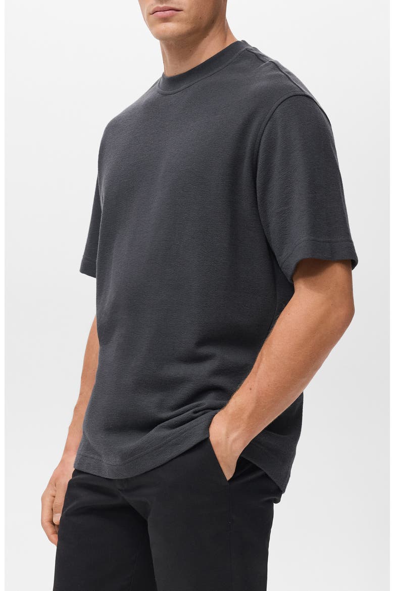 Cotton Fleece Crewneck Top, Alternate, color, INDIGO BLUE