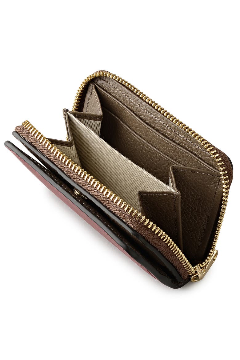 Beech Row Leather Zip Around Wallet, Alternate, color, CARMINE