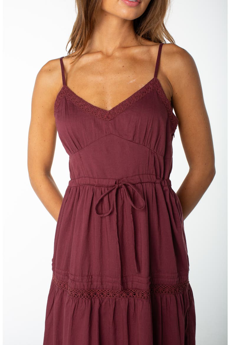 Azalea Cotton Midi Sundress, Alternate, color, PORT
