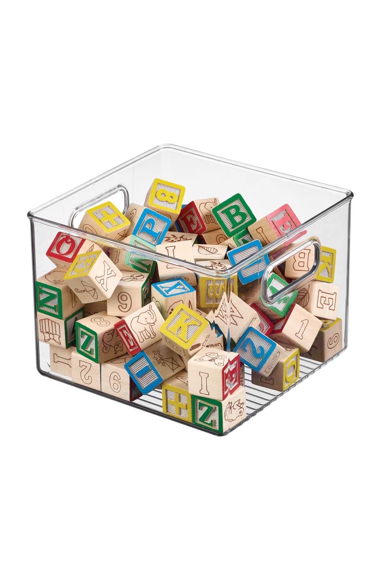Pantry Storage Bin with Handles for Kitchen Cabinets or Fridge - Set of 4 - Clear, Alternate, color, Clear