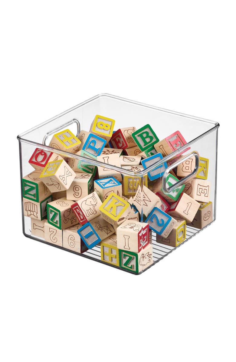 81029350 iDesign Pantry Storage Bin with Handles for Kitchen Cabinets or Fridge - Set of 4 - Clear, Alternate, color, Clear