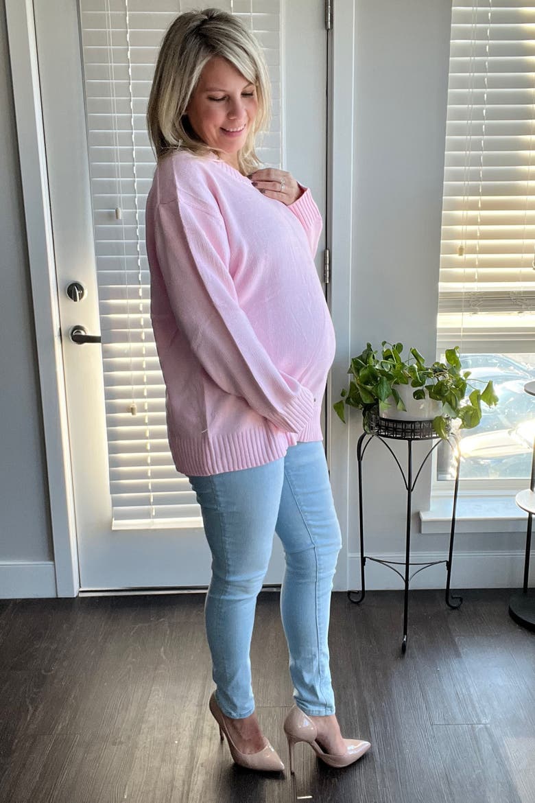 Soft Knit Basic Sweater, Alternate, color, Light Pink