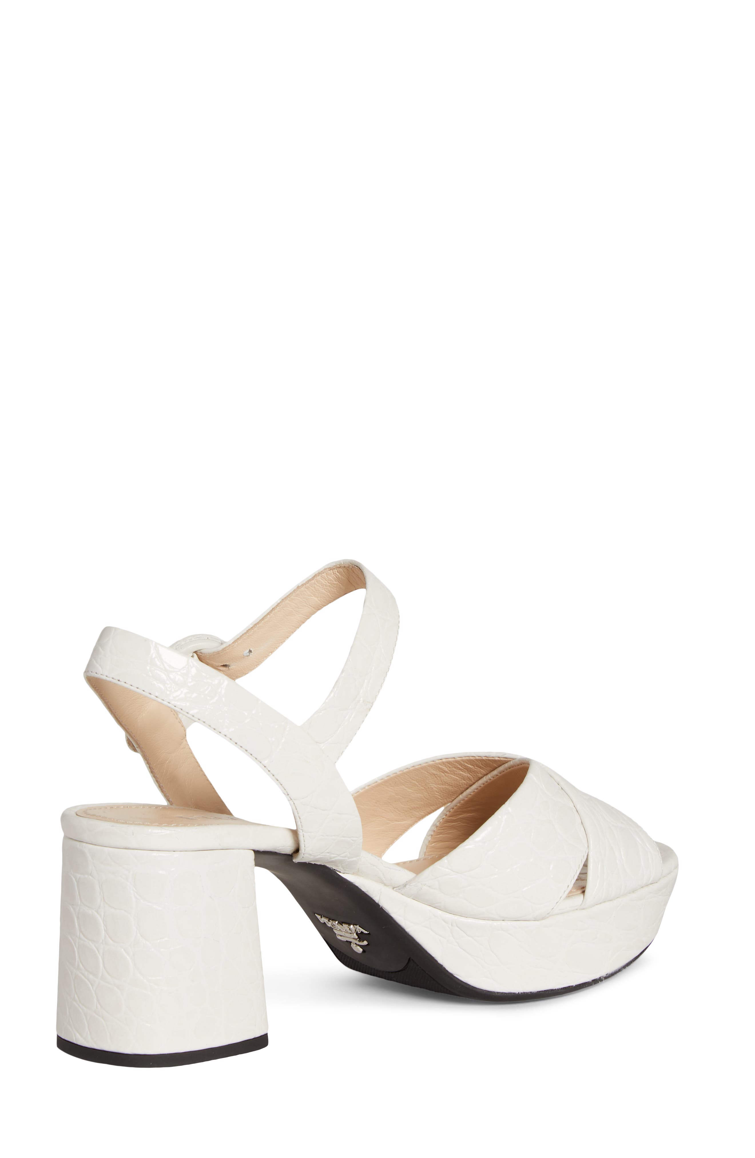Prada Quarter Strap Platform Sandal, Alternate, color, 