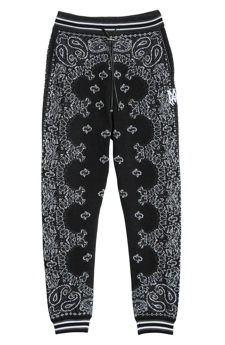 AMIRI Bandana B-Ball Cotton & Cashmere Sweater Joggers, Alternate, color, 