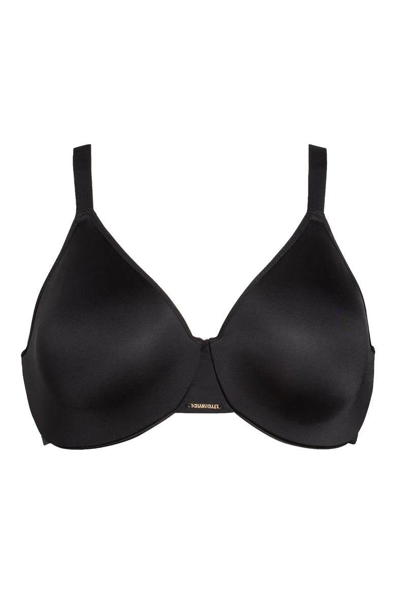 Bare Essential Underwire Seamless Minimizer Bra, Alternate, color, BLACK-11