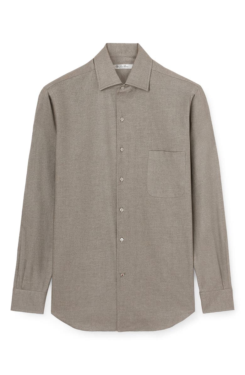 Loro Piana Andre Yarn Dyed Cotton Button-Up Shirt, Alternate, color, 