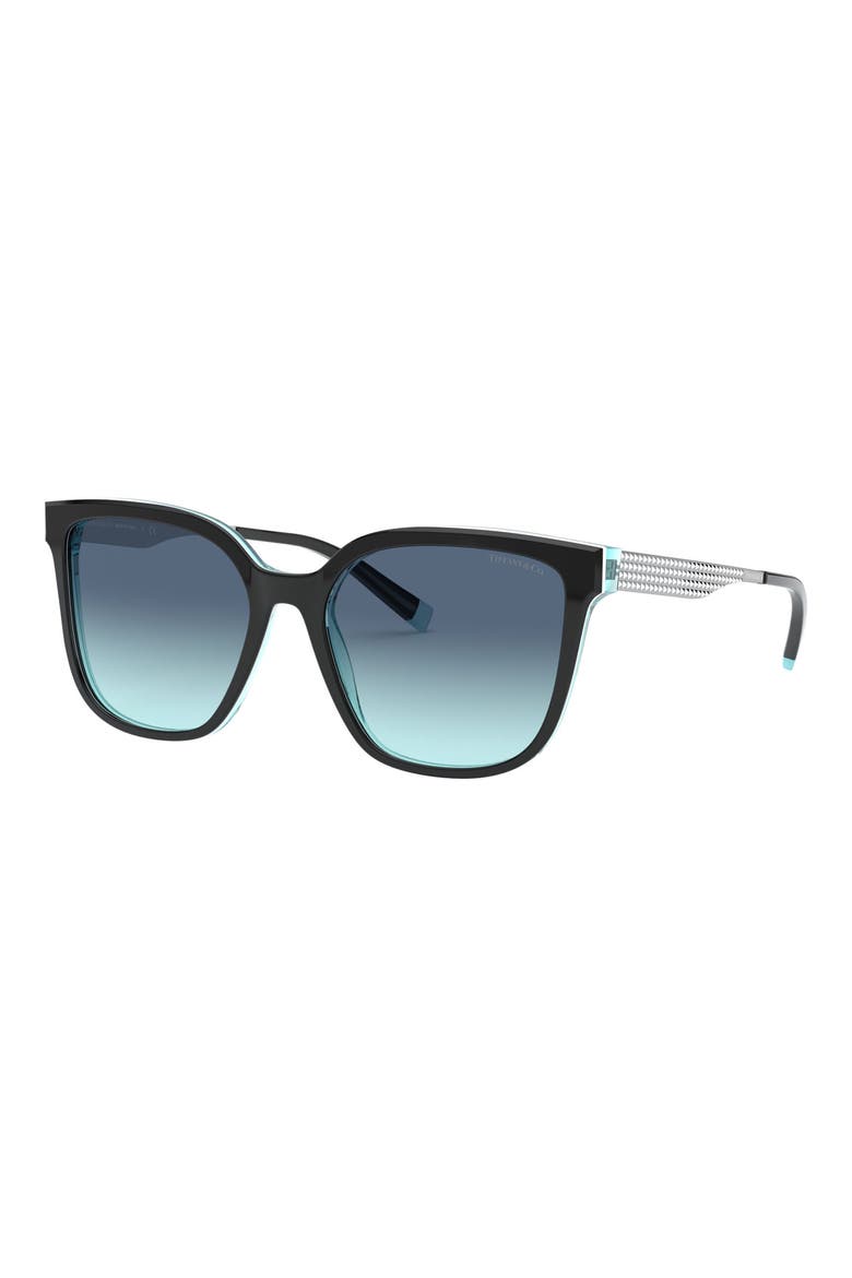 54mm Gradient Sunglasses, Alternate, color, BLACK BLUE/ AZURE GRADIENT