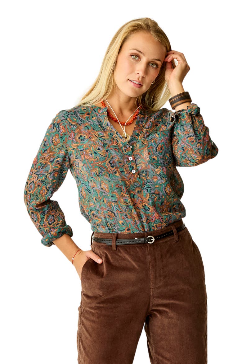 Dylan Gauze Shirt, Alternate, color, Bistro Floral