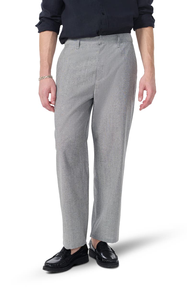 rag & bone Donegal Baggy Wool & Linen Blend Pants, Main, color, Grey