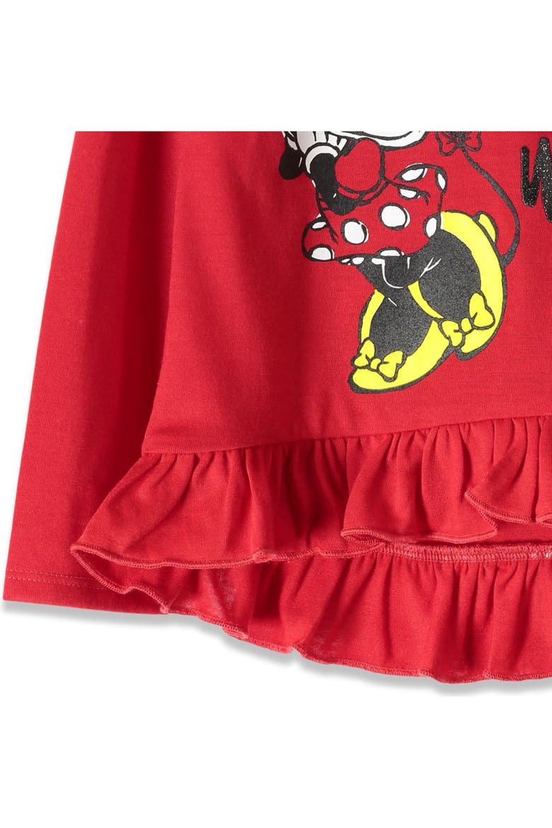 Minnie Mouse Glitter 2-Piece Tee and Leggings Set, Alternate, color, Red and Black