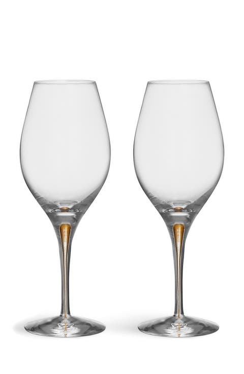 Intermezzo Gold Balance Set of 2 Wine Glasses