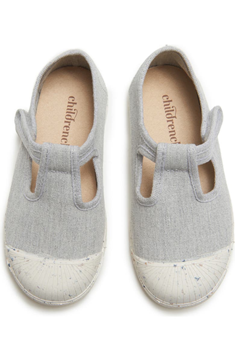CHILDRENCHIC T-Strap Canvas Sneaker, Alternate, color, Grey