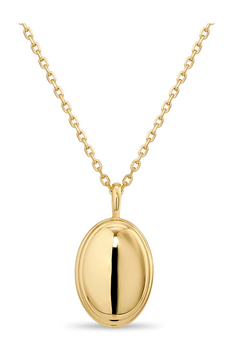 DEVATA Contour-lined Dome Pendant Necklace in Gold Plated Sterling Silver, Main, color, Yellow Gold