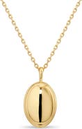 DEVATA Contour-lined Dome Pendant Necklace in Gold Plated Sterling Silver