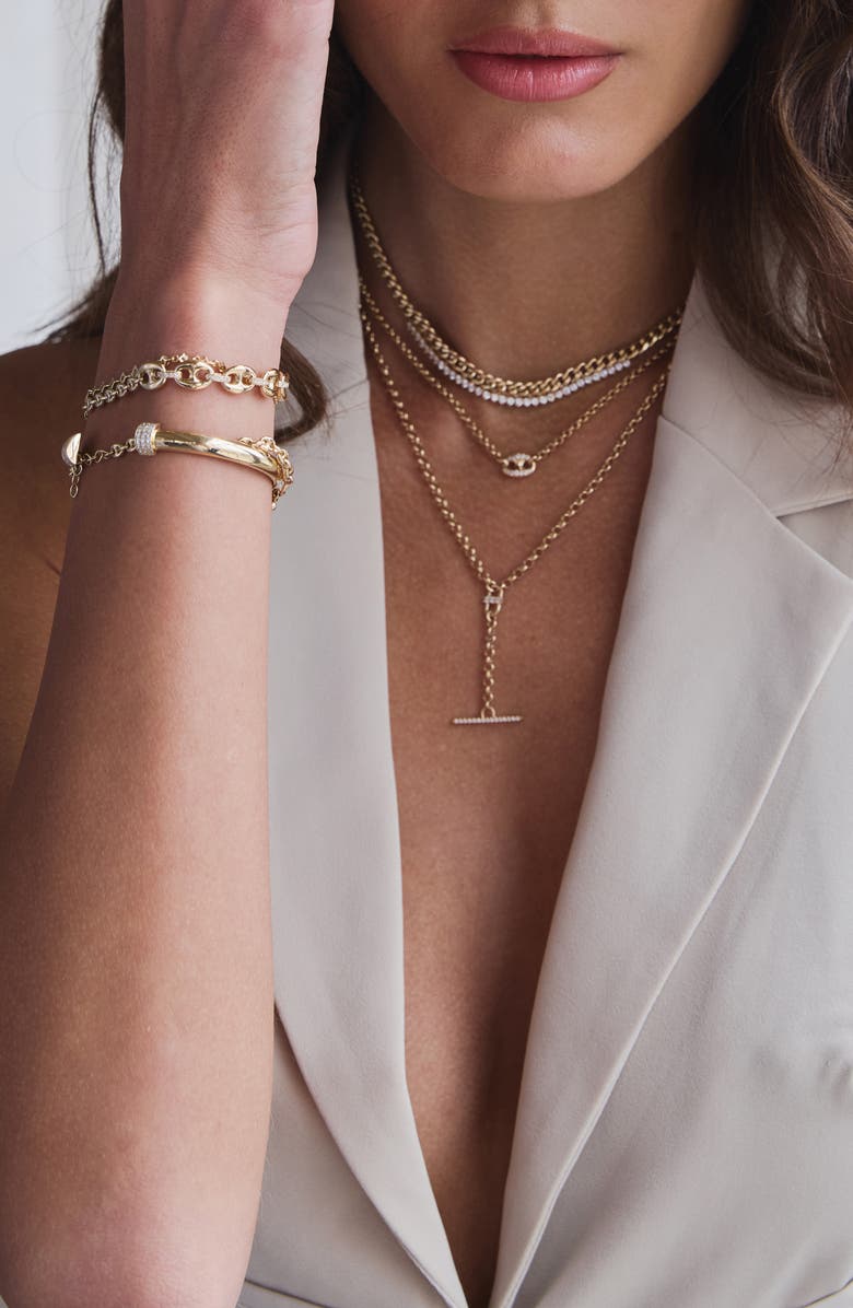 Zoë Chicco Diamond Toggle Y-Necklace, Alternate, color, 14K Yellow Gold