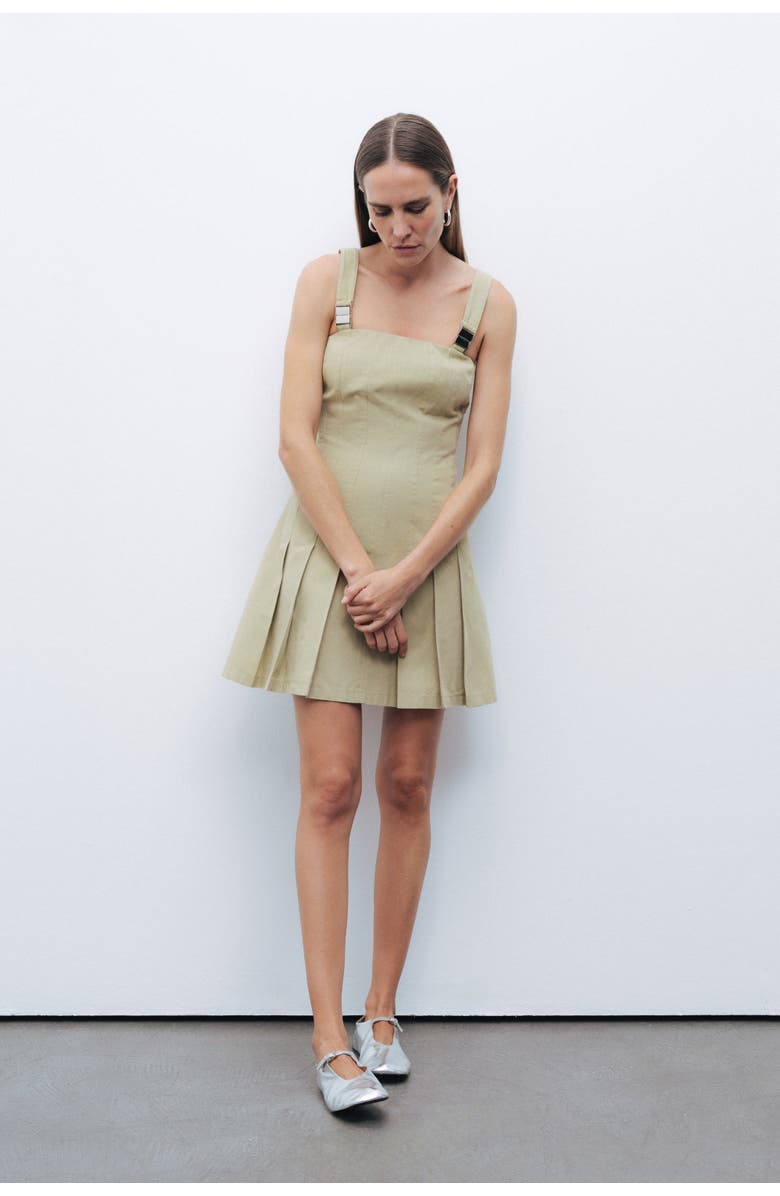 Nocturne Pleated Mini Dress, Alternate, color, 