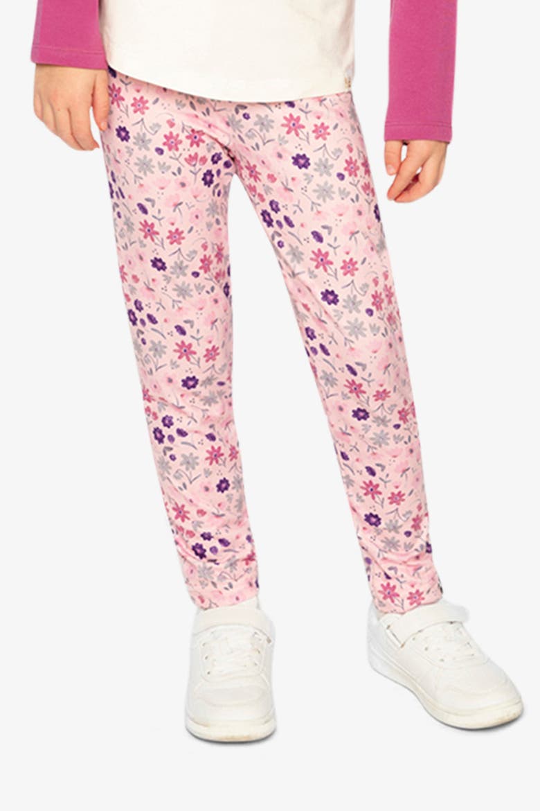 Soft Elastic Waistband Allover Daisies Leggings, Alternate, color, Pink Daisies Print