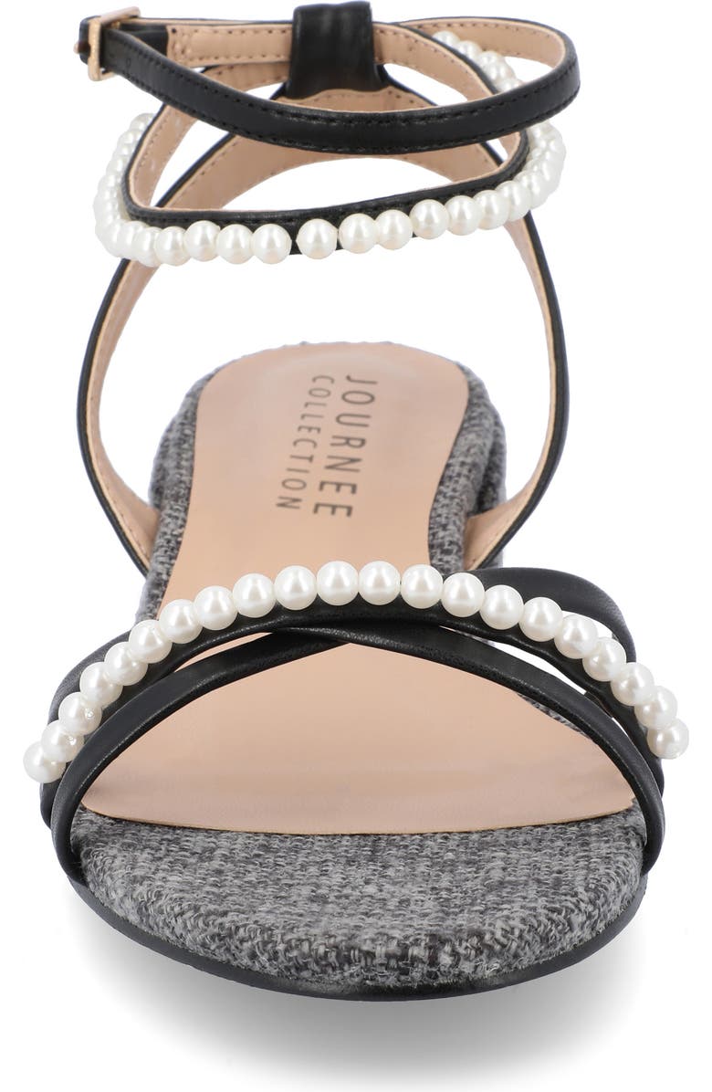 Journee Collection Tulsi Pearly Beaded Sandal, Alternate, color,