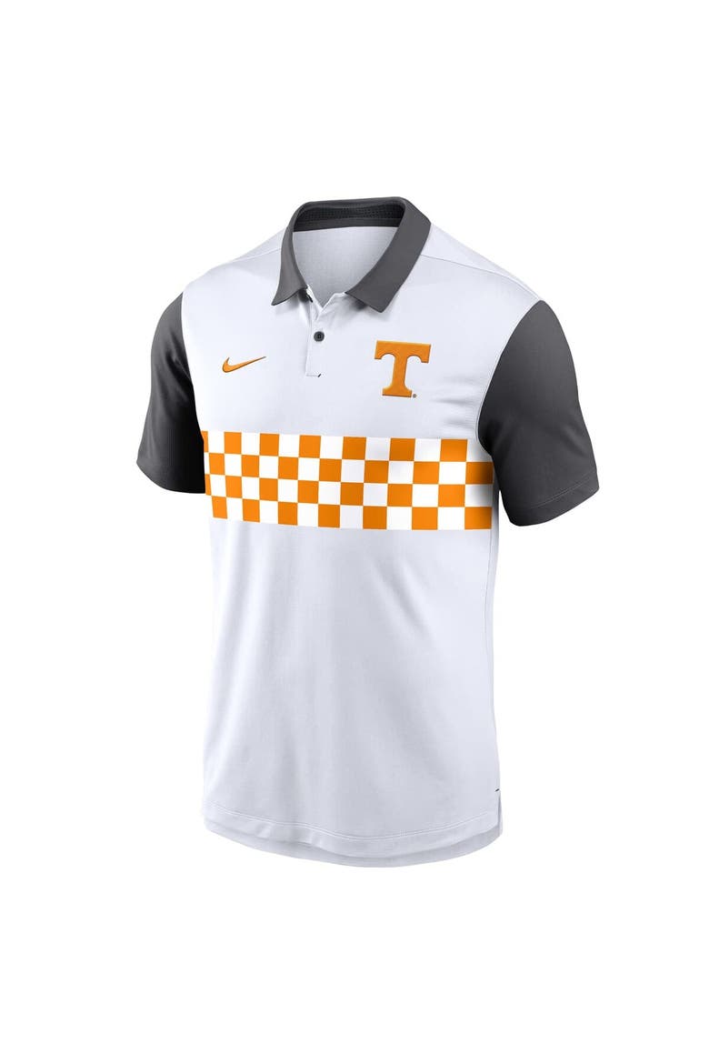 Men's Nike White Tennessee Volunteers Campus Pattern Vapor Performance Polo, Alternate, color, White