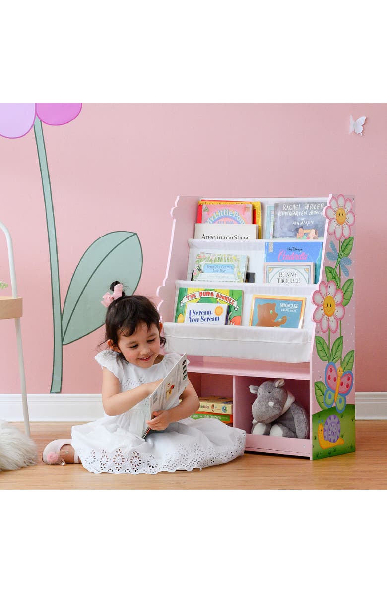 Teamson Kids Fantasy Fields Magic Garden Wood Display Bookshelf, Alternate, color, 