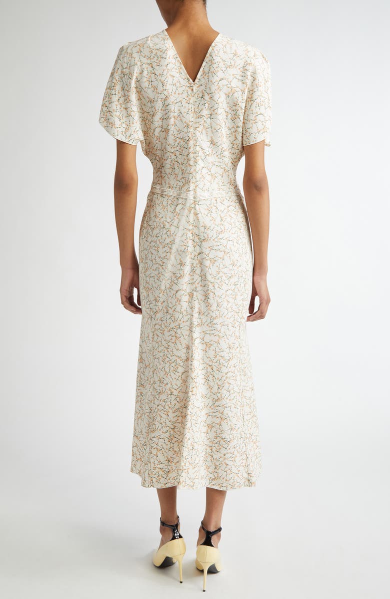 Victoria Beckham Gathered Waist Midi Dress, Alternate, color,