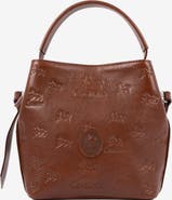 Cavalinho Cavalo Lusitano 591 Embossed Leather Bucket Bag
