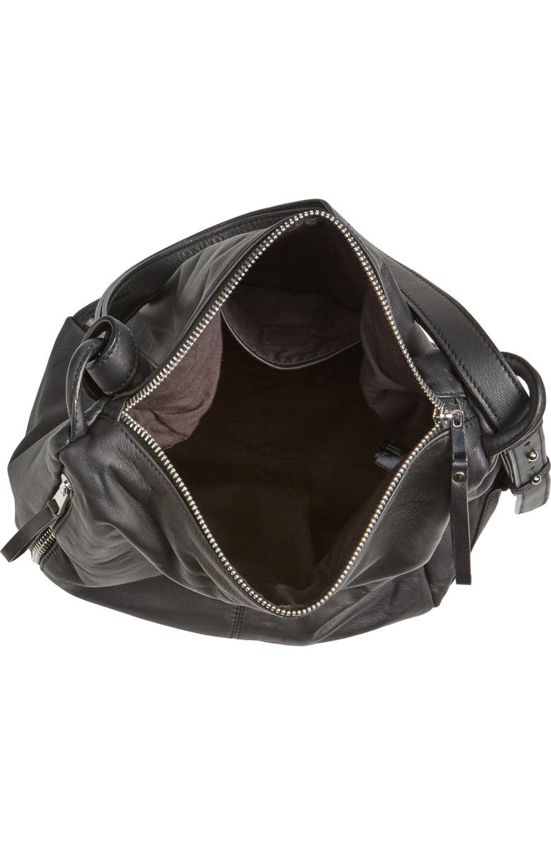 Topshop Premium Leather Sling Shoulder Bag, Alternate, color,