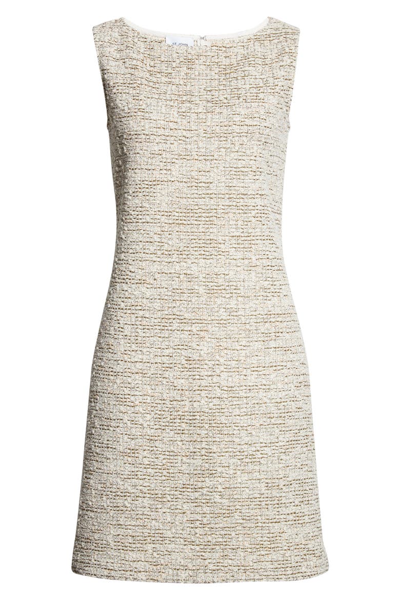Bouclé A-Line Shift Dress, Alternate, color, EPOM