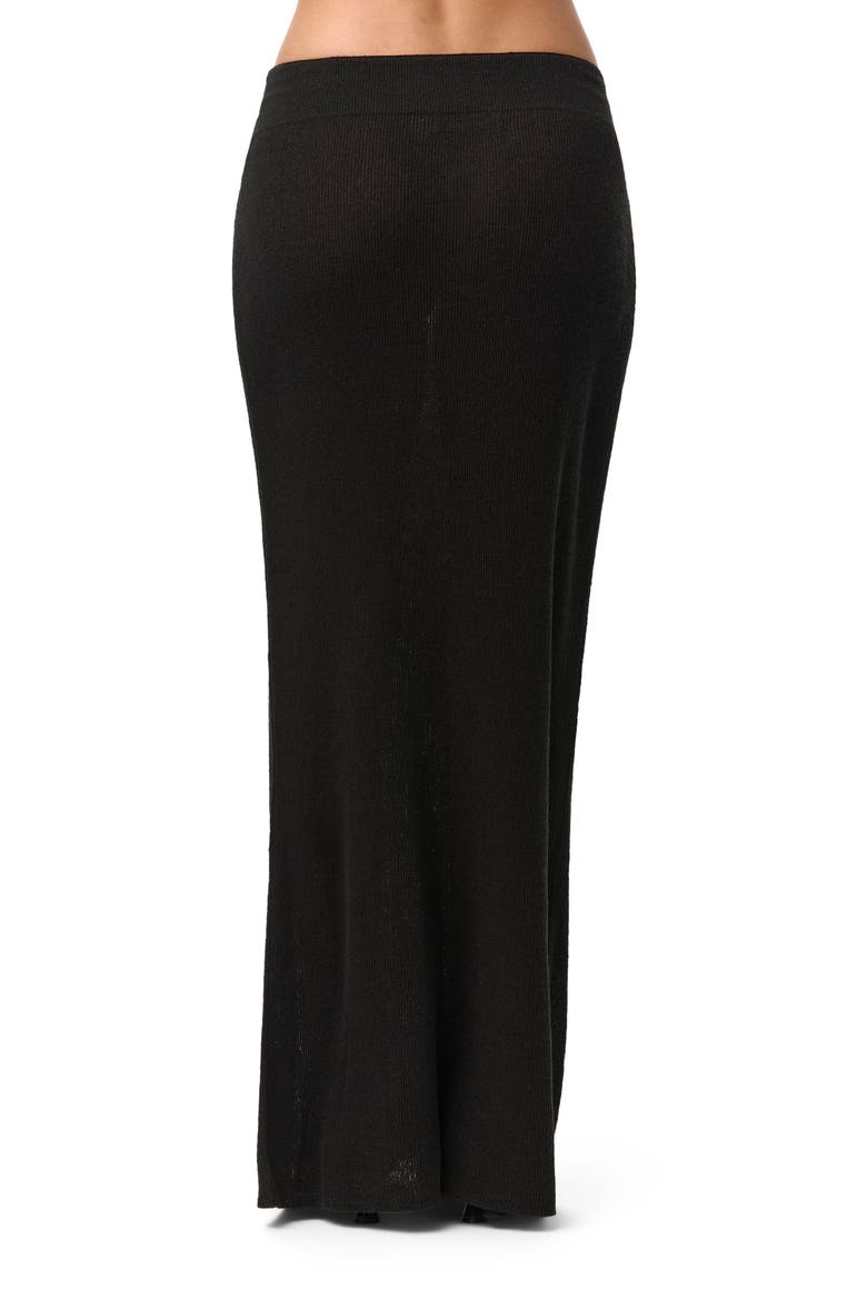 Knit Maxi Skirt, Alternate, color, BLACK