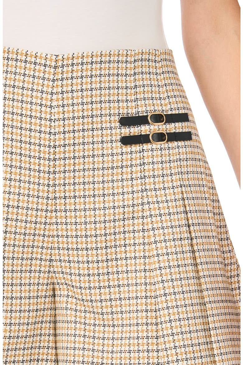 Plaid Tailored Pleated Shorts, Alternate, color, SAND