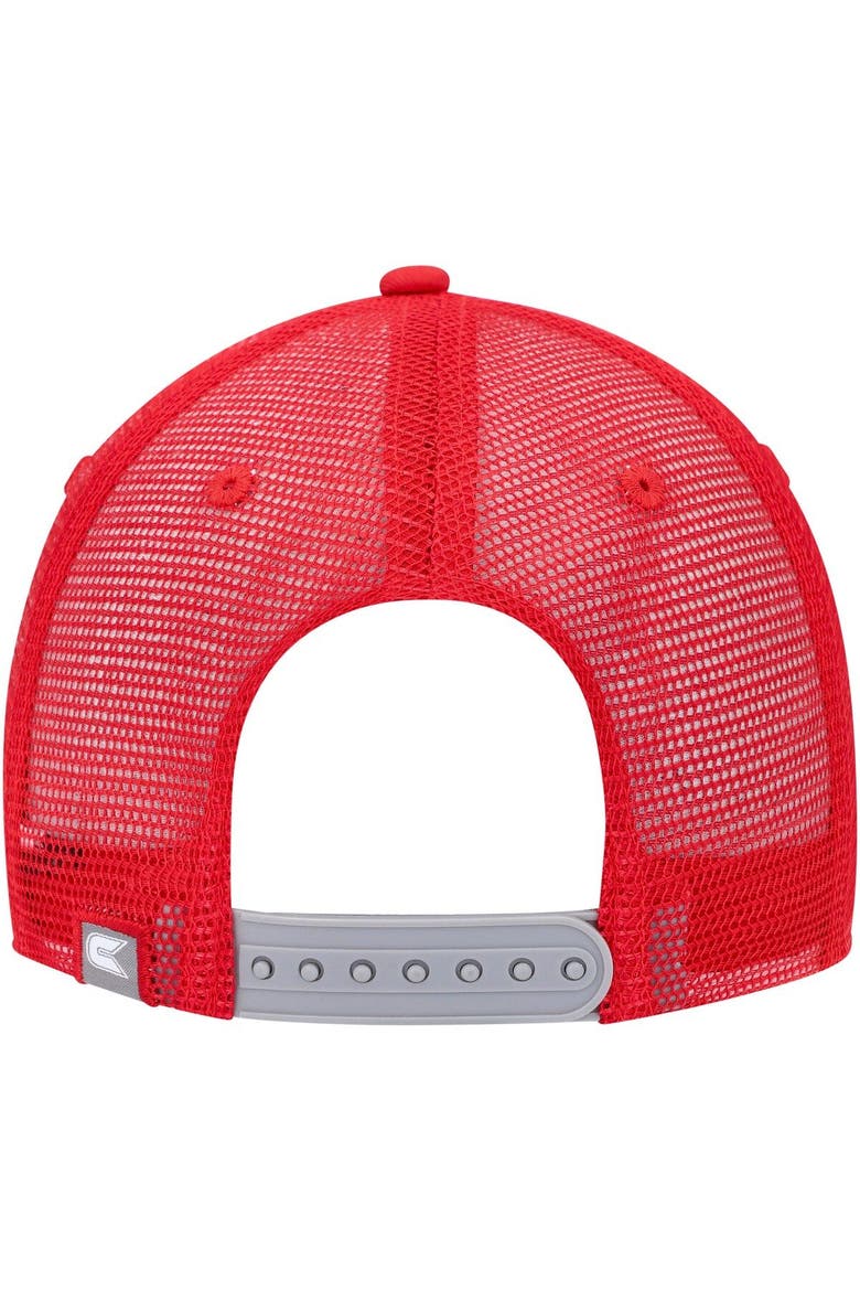 Men's Colosseum Gray/Scarlet Rutgers Scarlet Knights Love Fern Trucker Snapback Hat, Alternate, color, Gray