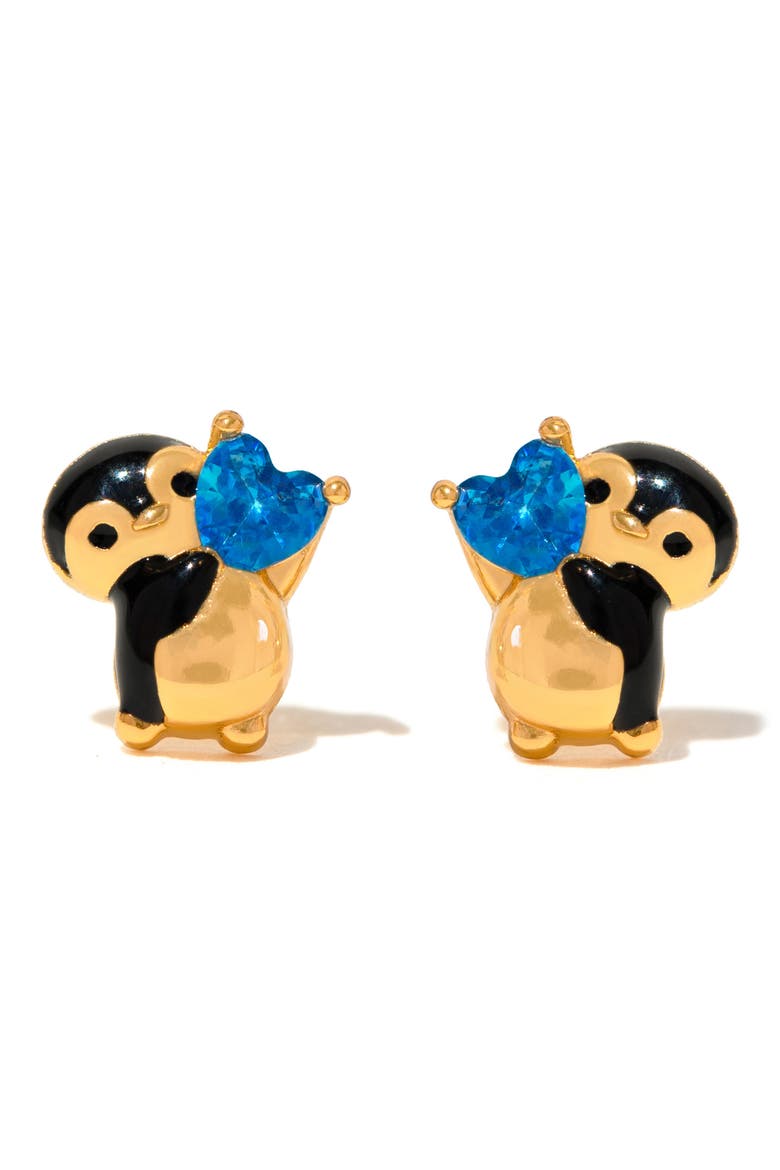 Penguin Crush Stud Earrings, Main, color, GOLD