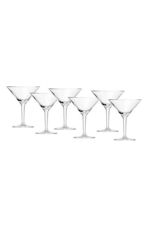 Basic Bar Set of 6 Martini Glasses